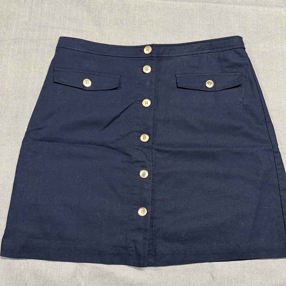 J. Crew navy mini skirt sz 10
